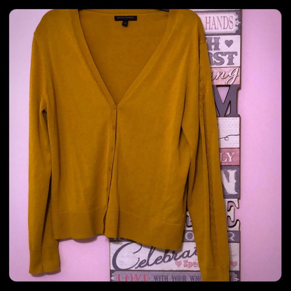 Mustard cardigan large